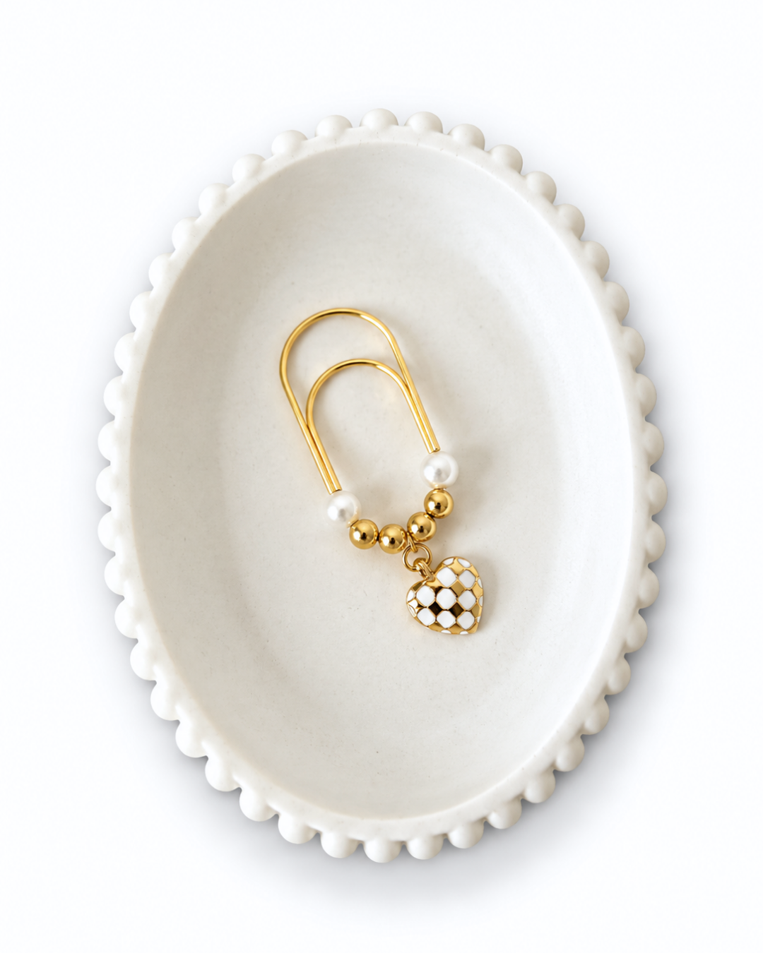 Checkered Heart Clip