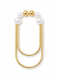 14k Gold Pearl  Paperclip